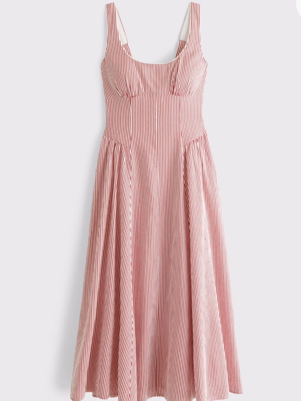 A&F Linen-Blend Bra-Free Dylan Midi Dress XS